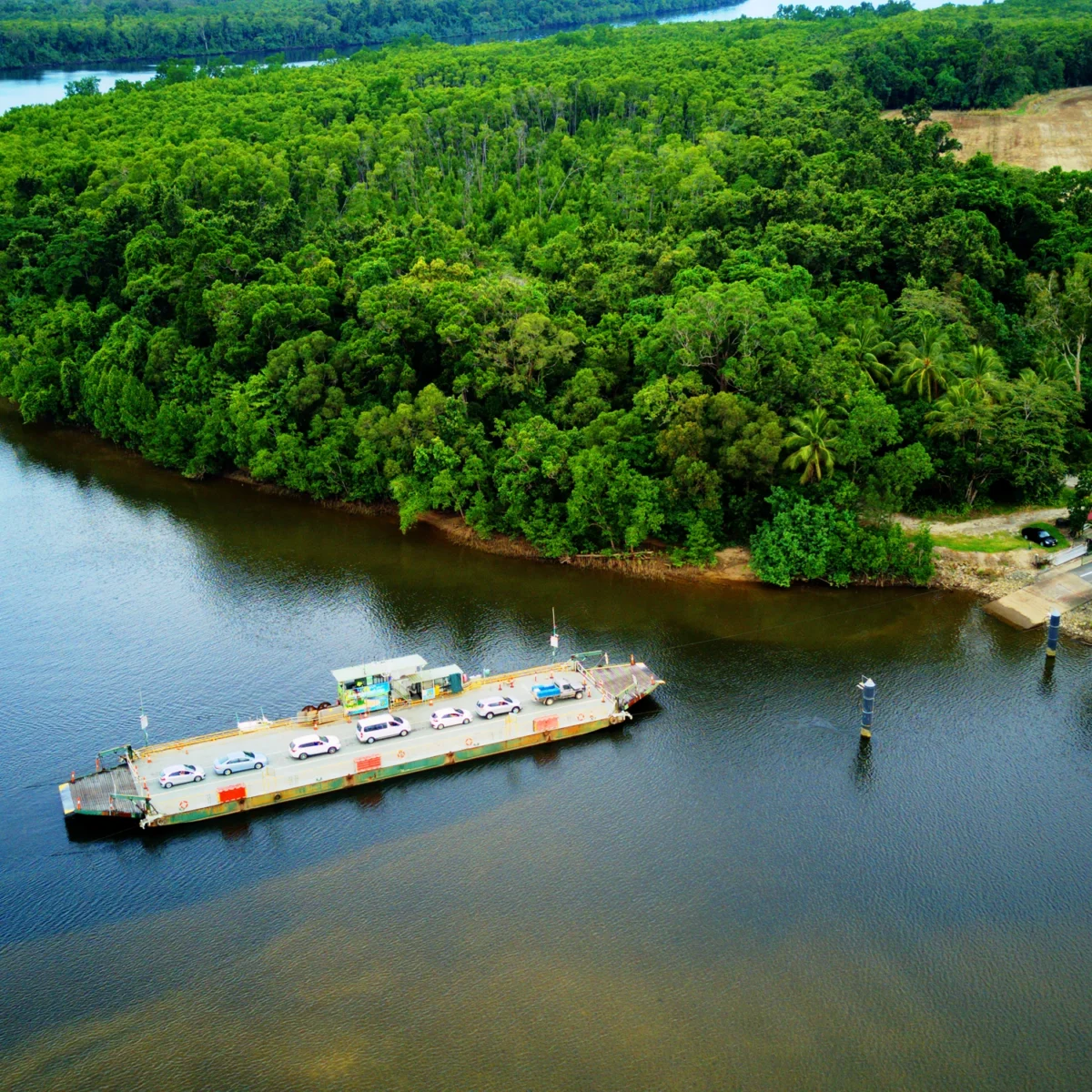 Daintree River Ferry Aerial