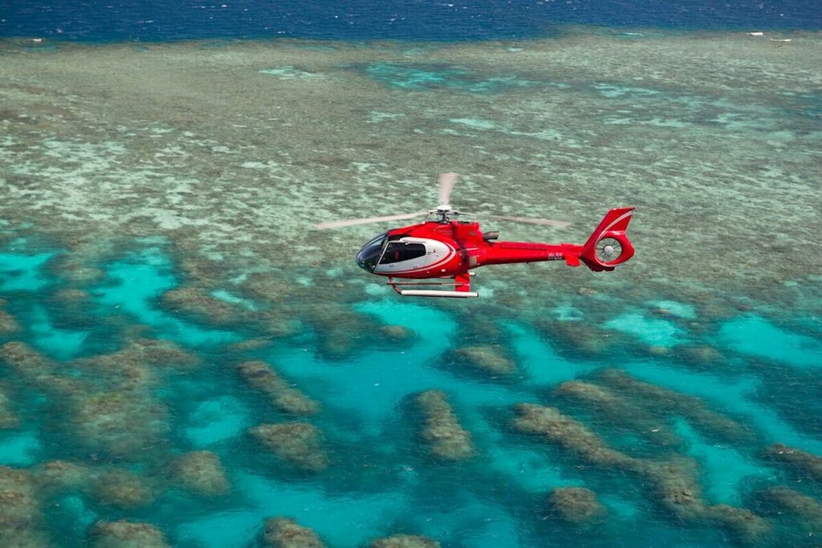 Helicopter above Coral