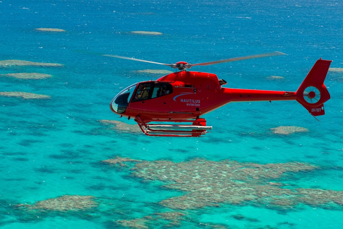 Helicopter over Reef Panorama