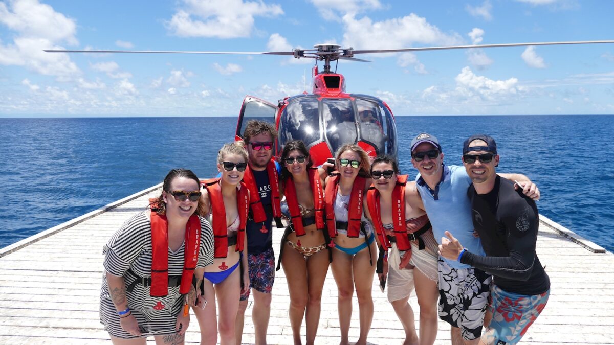Guests on the Reef Helipad