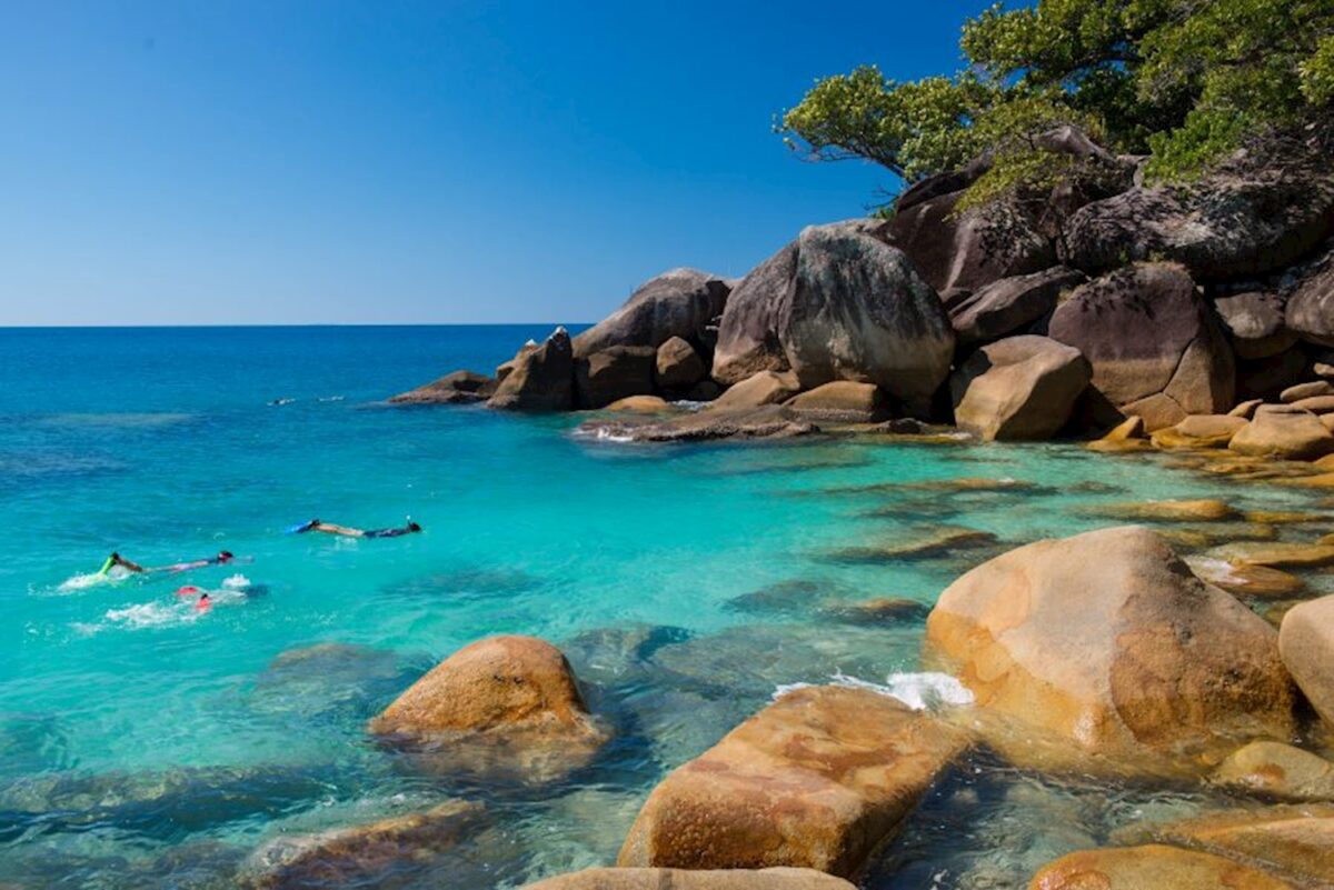 Snorkelling beside Granite Boulders